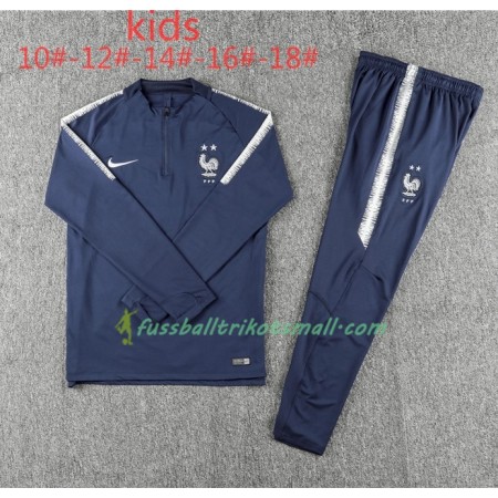 Frankreich 2 Stars Kinder Sweatshirts Anzüge Blau 2018